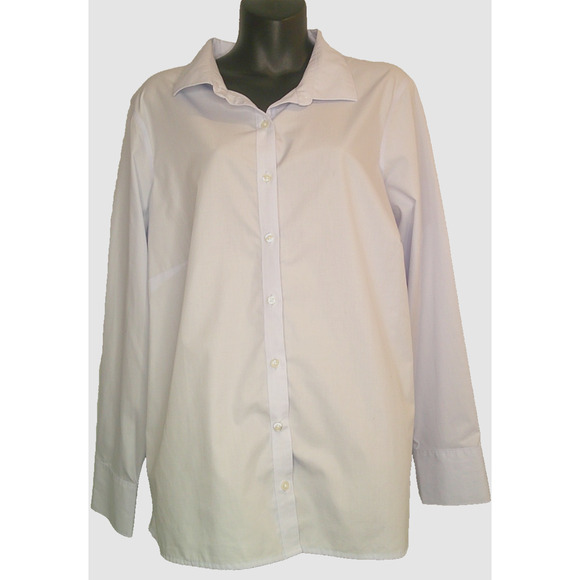 Lands' End Outfitters Button Down Collared Shirt Top Light Blue Plus Size 20W - Picture 1 of 6